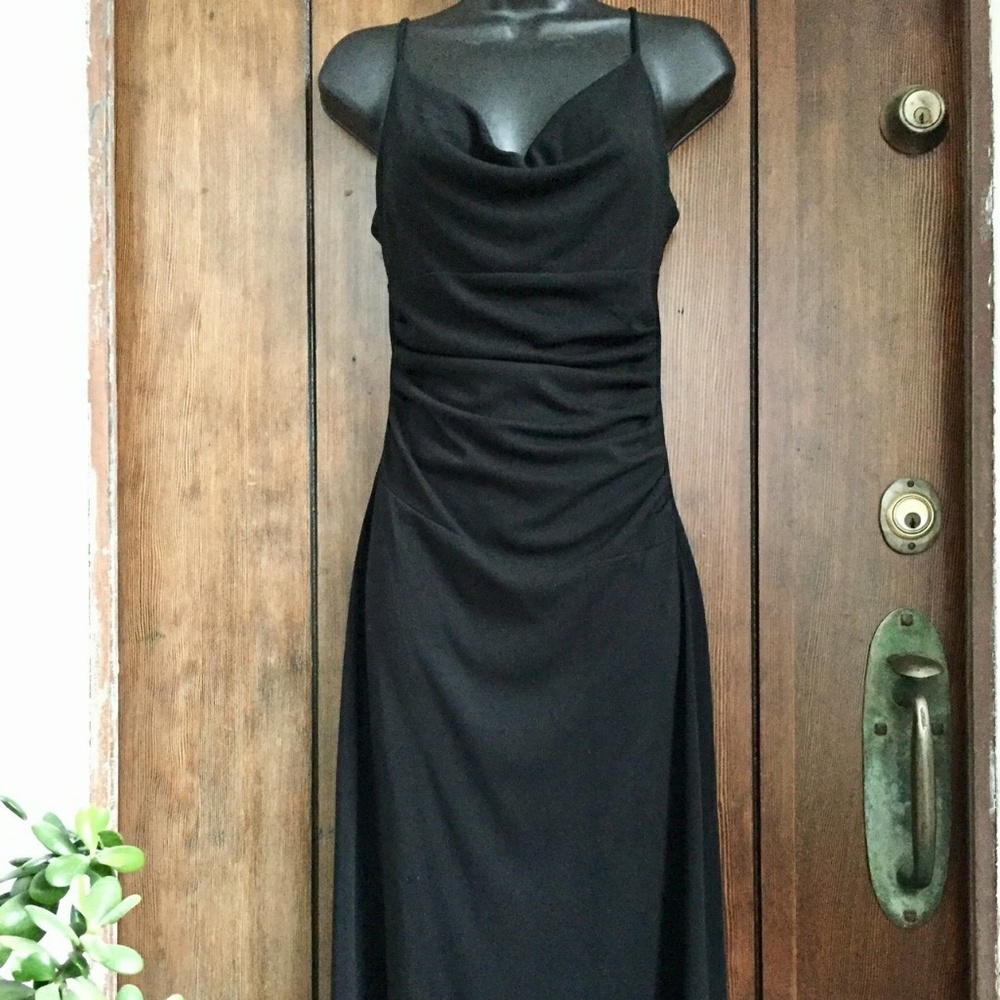 Sexy Silky Strappy Little Black Dress